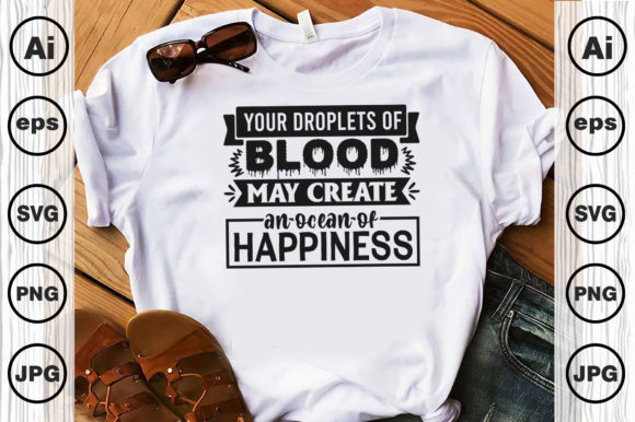 Blood Donate Svg Quote Typography for Graphics and Crafts