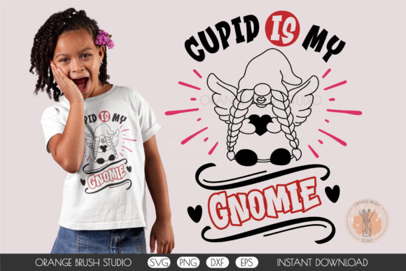 Cupid is My Gnomie Valentine SVG