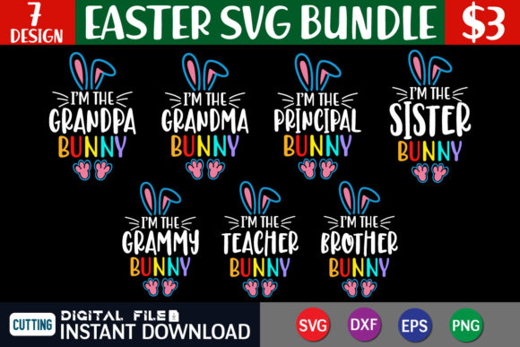 Easter Bunny SVG Bundle for Crafts and Graphics
