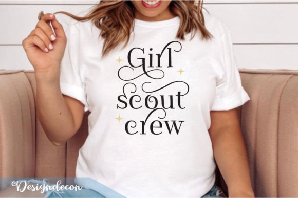 Girl Scout Crew Quote Lettering SVG for Crafts and Graphics