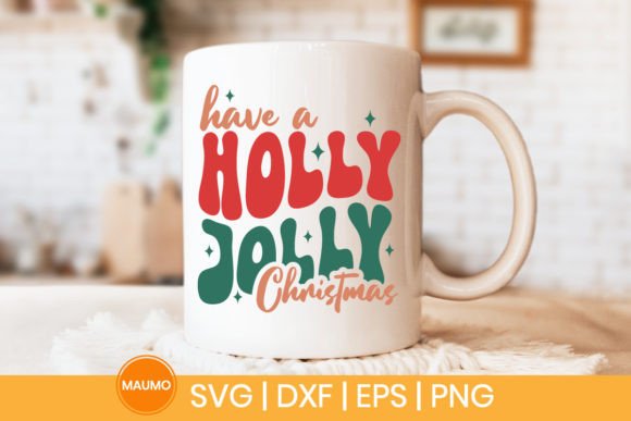 Holly Jolly Christmas Xmas Svg Quote for Crafts and Graphics