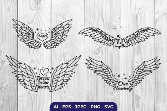 Memorial Wings Quote Decal SVG for Branding and Crafts