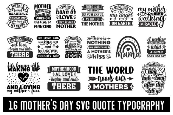 Mother’s Day SVG Typography for Crafts and Graphics