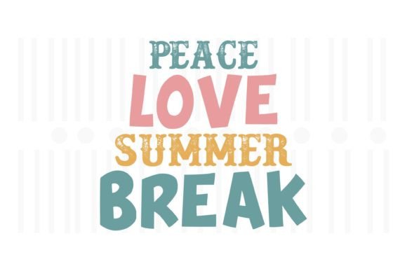 Peach Love Summer Break SVG Graphic for Crafts