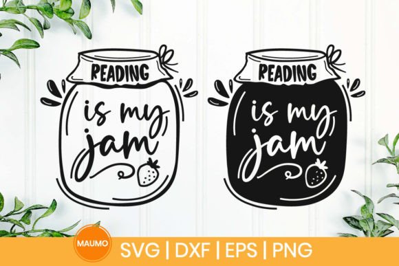 Reading is My Jam SVG Quote for Crafts and Graphics