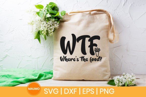Where's the Food Tote Bag SVG Graphic for Crafts